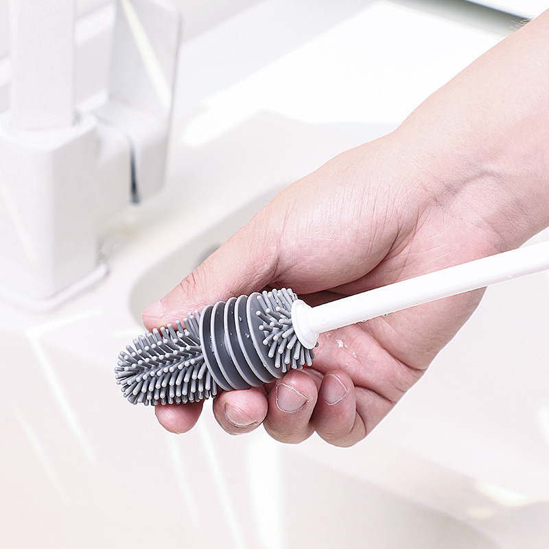 Washing Cup Brush Long Handle Silicone Household No Dead Angle Special Cleaning Brush Fetal Bottle Wall Breaking Machine Decontamination Artifact Cup Brush