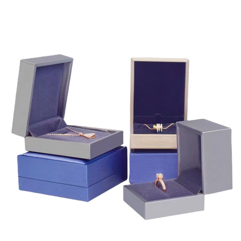 Brushed PU Jewelry Box Ring Pendant Necklace Bracelet Box Jewelry Storage Box Jewelry Box Gift Box Premium Sense