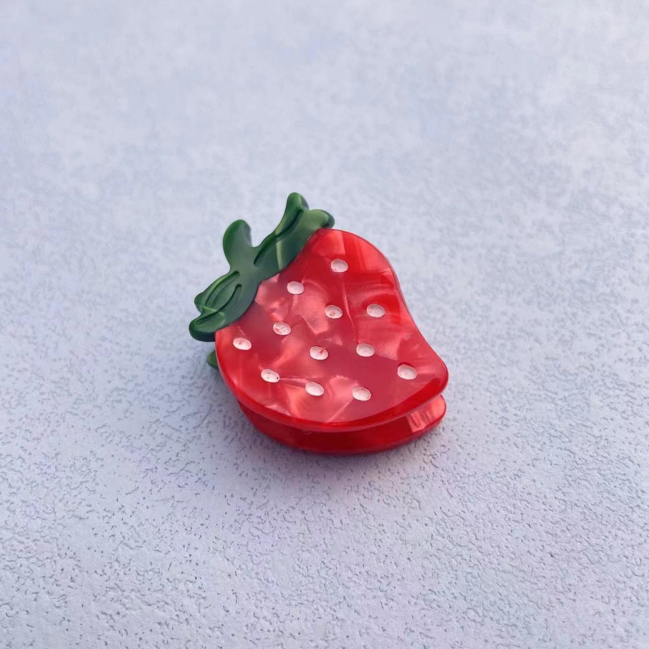 Commerce extérieur nouvelle épingle à cheveux en acétate de fruits fraise dessin animé accessoires pour cheveux ins haute qualité mignon épingle à cheveux y2g dopamine_voghion.com