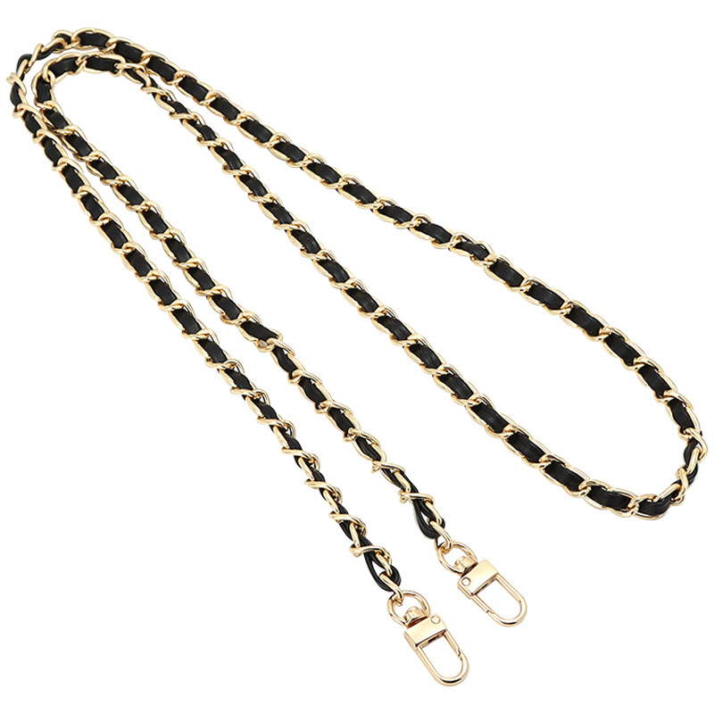 Bag chain manufacturers wholesale price discount slung metal bag chain pu leather bag shoulder strap hardware accessories wear leather chain