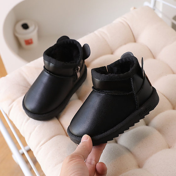 Children's snow boots 2023 Winter Baby Cotton boots boys and girls thickened warm winter shoes waterproof cotton shoes children's short boots