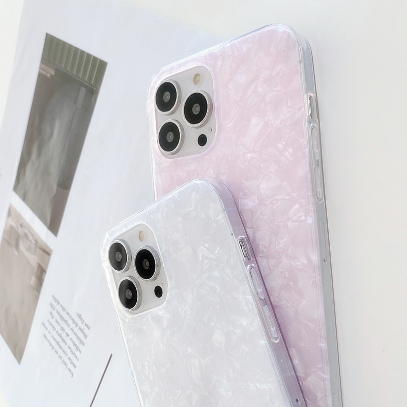 外貿imd貝殼紋適用iPhone15promax手機殼亞克力14ppro殻