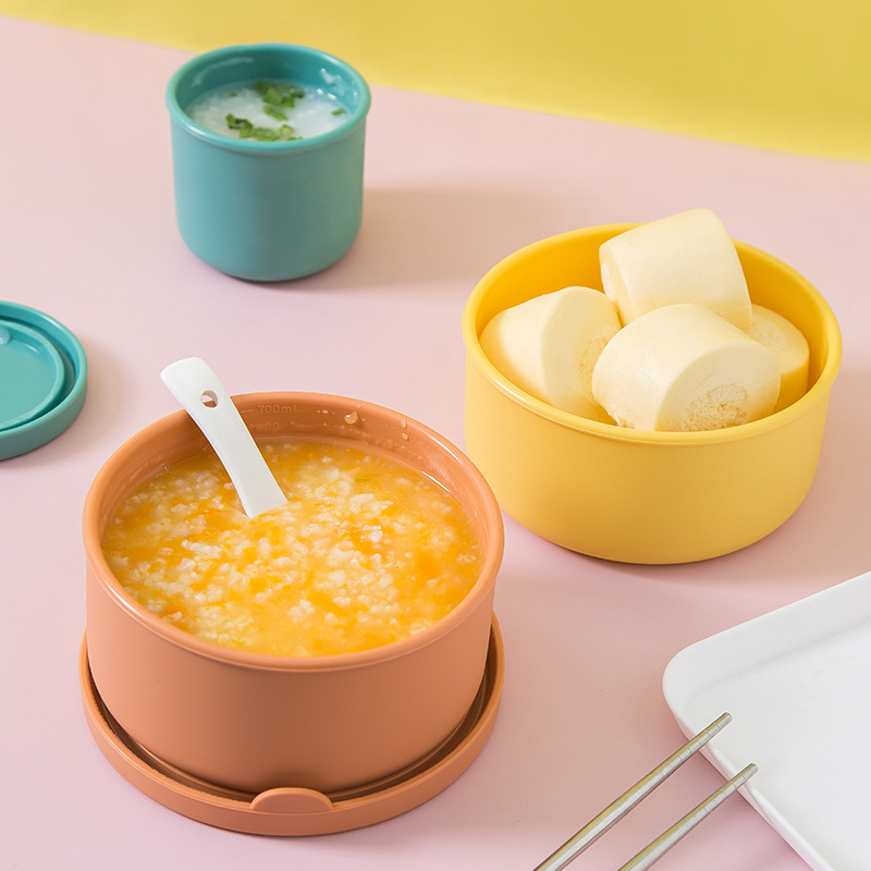 Japanese Style Silicone Lunch Box Preservation Box Set Refrigerator Microwave Oven Portable Simple Lunch Box Lunch Box Insulated Lunch Box