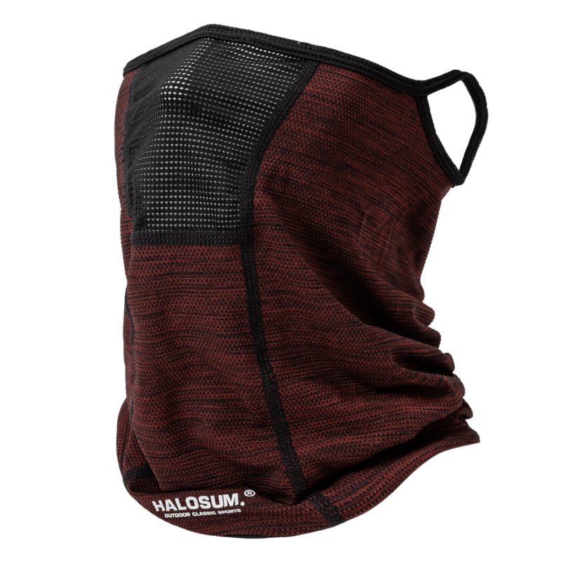 Ear-hanging sun protection collar outdoor new summer stitching mesh Ice Silk riding mask cross-border in stock