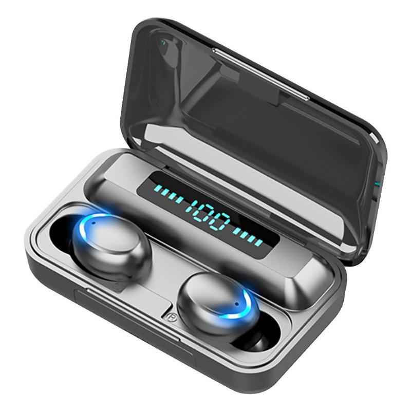 Cross-border explosions f9-5c wireless Bluetooth headset with digital display sports touch wireless TWS binaural F9 Bluetooth headset