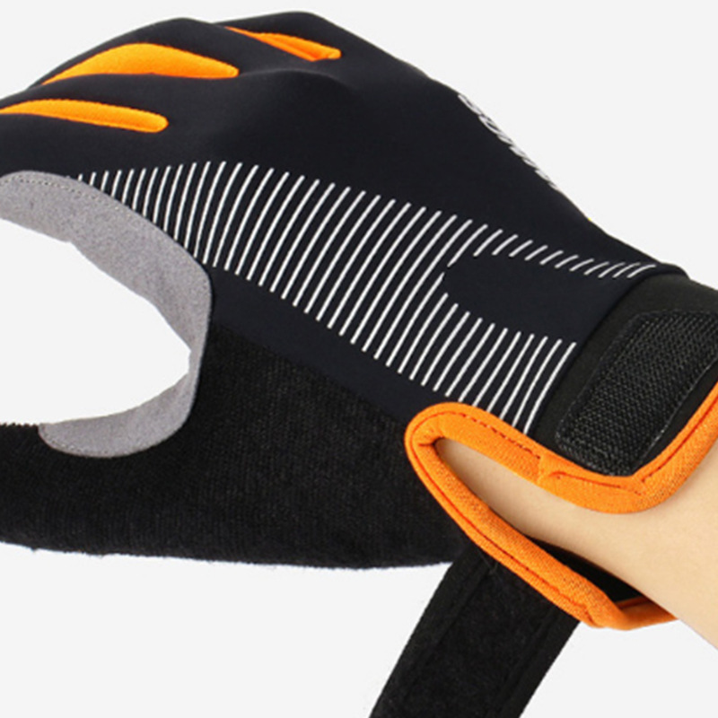 Adult men's and women's ice silk full finger Frisbee gloves outdoor riding non-slip touch screen golf bicycle sun protection gloves