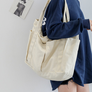 Canvas Bag New Women's Tote Bag 2023 Cross-border Japanese Large Capacity Mummy Bag Shoulder Bag bagstote Bag