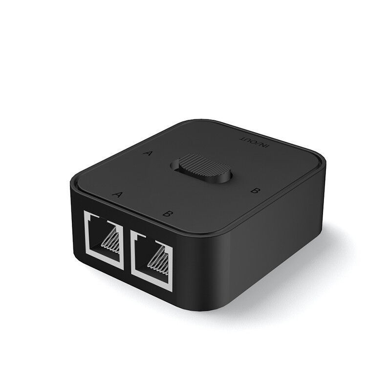 ギガビットネットワーク切替器rj45無電源2入1出ネットワークケーブル共有器受動内外網が自由に切り替わる|undefined