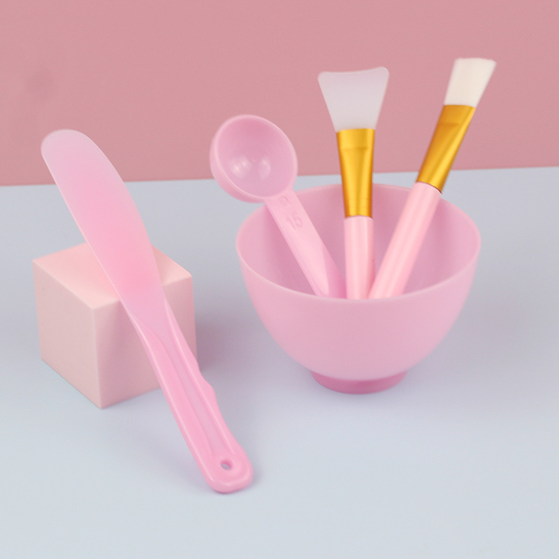 PP mask Bowl set soft film powder DIY spa film tool bowl stick silicone brush brush spoon simple