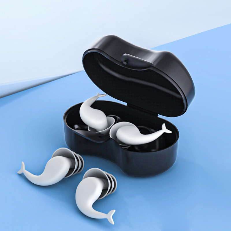 Three-layer fishtail earplugs mermaid earplugs silicone earplugs bathing swimming training earplugs in stock wholesale