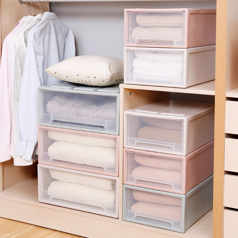 Drawer Type Storage Box Wardrobe Wardrobe Plastic Cabinet Household Underwear Storage Clothes Tiling Box Clothes Storage Box