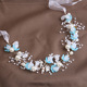 blue gypsophila wreath