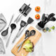 12-piece set of stainless steel hollow handle silicone kitchenware set kitchen storage bucket cooking spatula and spoon egg beater set