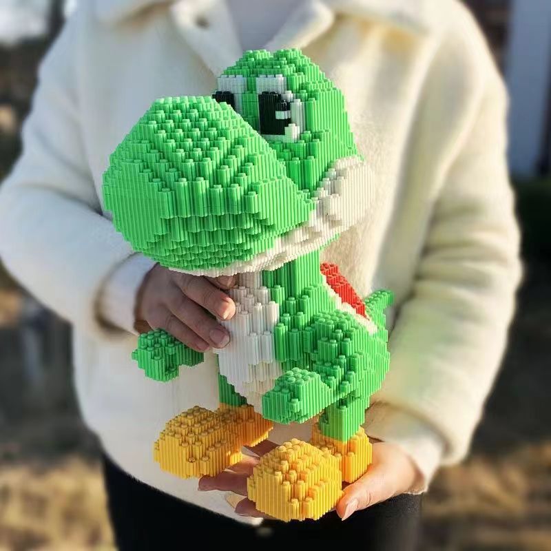 CLS Chao Le Sen building block Dinosaur Boy small particle puzzle children's puzzle toy high difficulty ornaments Yao Xi