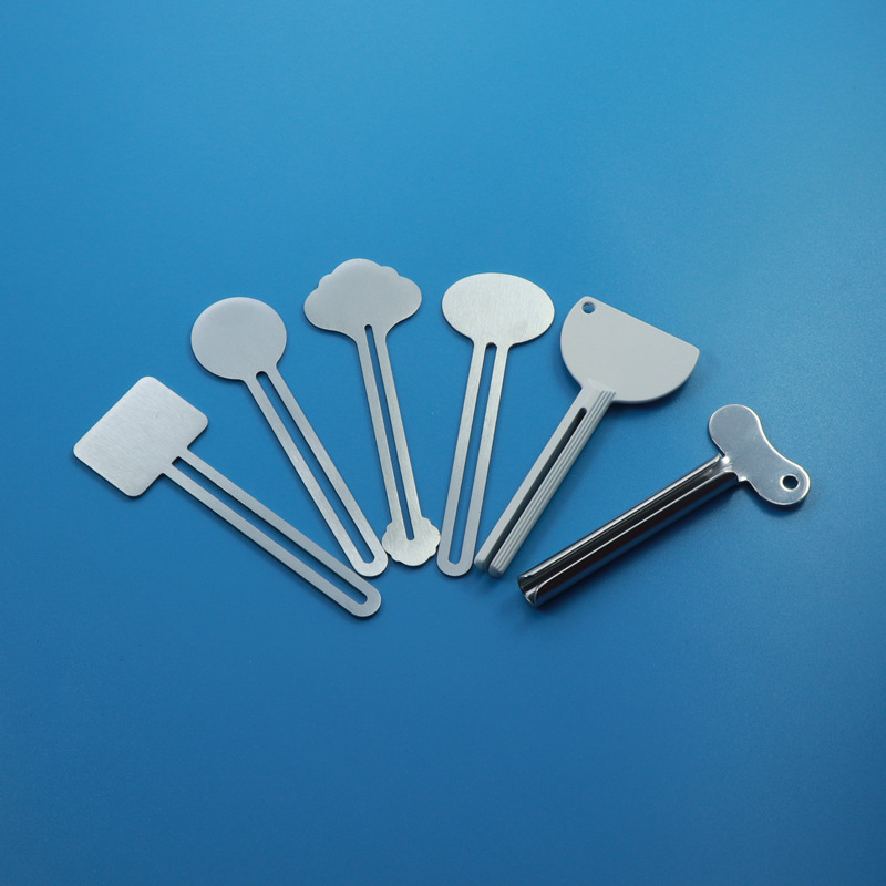 Stainless Steel Toothpaste Squeezer Manual Metal Cosmetic Paste Squeezer Hair Coloring Cream Pigment Toothpaste Holder