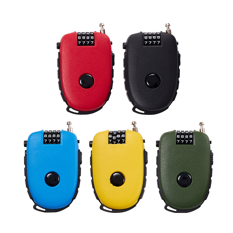 Portable Wire Lock Cow Stretchable Wire Helmet Lock Baby Car Lock Portable Bao Ruyi Wire Portable Lock
