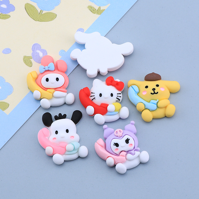 New phone drop oil Sanrio jewelry diy hair rope hairpin material cream glue mobile phone shell resin accessories