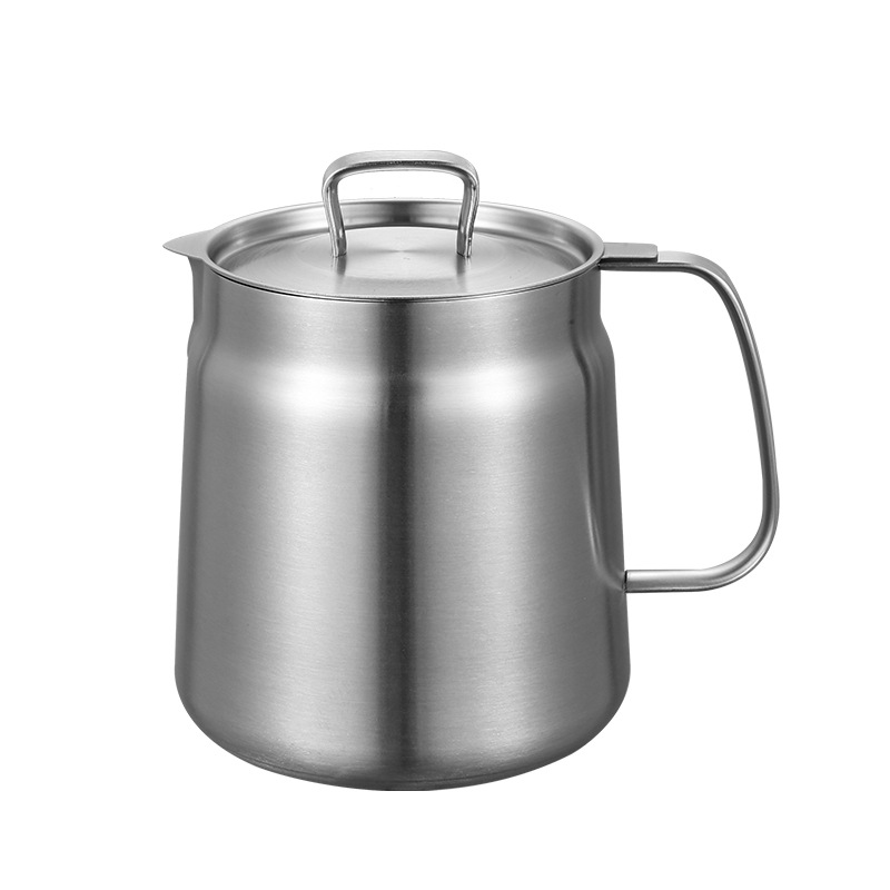 304 Stainless Steel Oil Filter Pot Kitchen Household Filter Pot Multi-use Oil Pot Pot with Filter for Separating Oil Residue