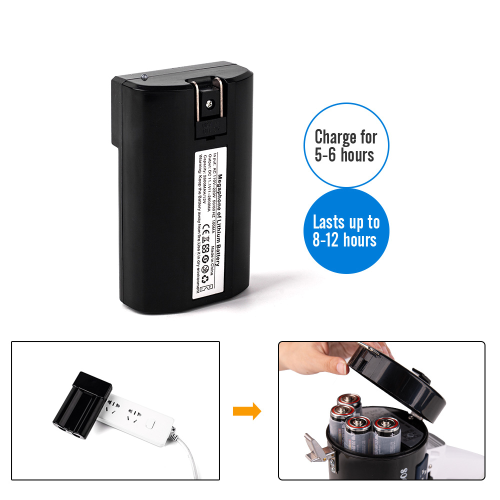 Bluetooth Outdoor Flood Prevention and Disaster Relief Handheld Loudspeaker Speaker Stall 50W High Power Recordable Loudspeaker