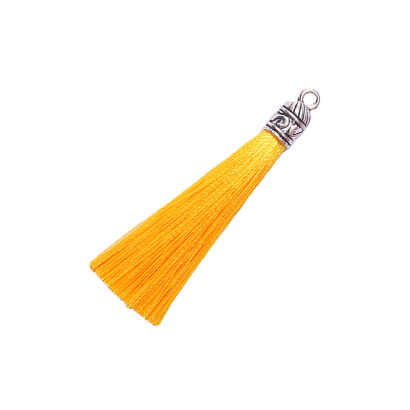Runsu tassel 6cm small silver hat tassel tassel tassel hair accessories earrings small tassel pendant handmade DIY jewelry pendant