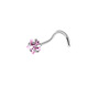 S-bar five-pointed star powder zirconium nose nail