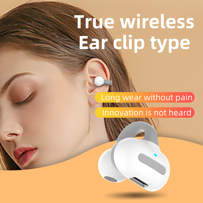 New MS8 Bluetooth Headset Single Ear Double Ear Clip Ear-type Ear-hanging Concept Bone Conduction External Sound Headset TWS