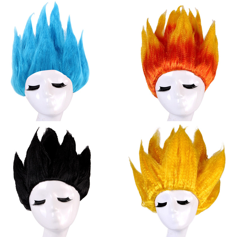 Dragon Ball Monkey King Косплей Детский парик для выступлений аниме Dragon Ball Saiyan пушистый COS голова лотоса