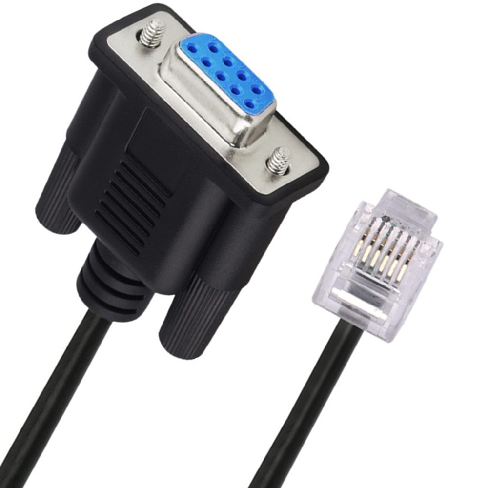RS232 DB9 pin female to RJ11 RJ12 6P6C Lan serial console cable