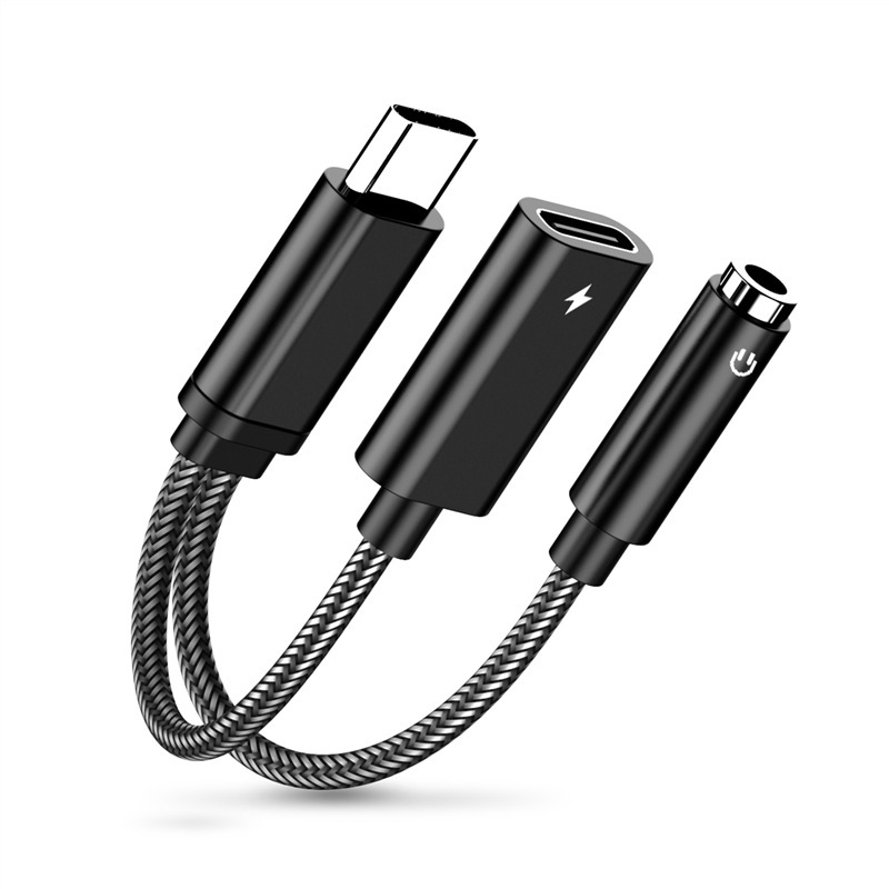 USB-Cアダプタtype-c回転3.5mmヘッドホンアダプタオーディオ変換線アンドロイド変換線2 in 1|undefined