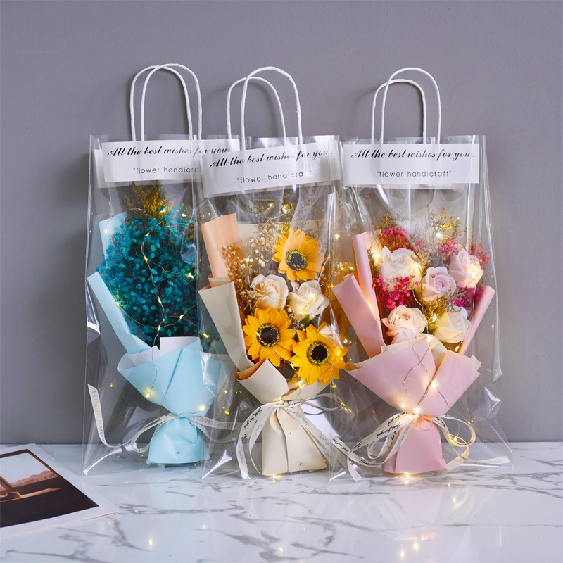 Tanabata gift for girlfriend creative stars sunflower bouquet soap flower rose stall Valentine's Day
