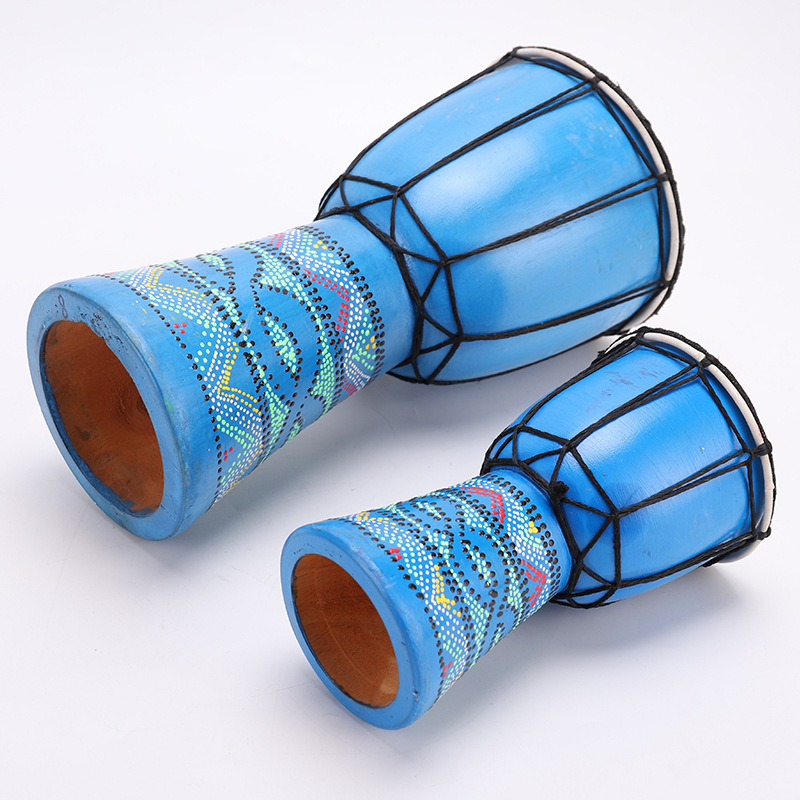 African drum 6 inch 4 inch tambourine African drum goatskin whole wood hollowed out early childhood early education beginner tambourine