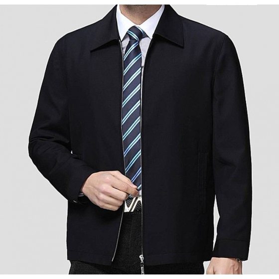 2020 Spring and Autumn Middle-aged Coat Men's Jacket Men's Coat Jacket Collar Button Men's Dad
