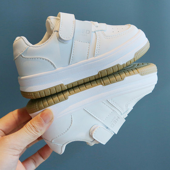 Children's White Shoes Spring and Autumn 2024 Girls' Sneakers Non-slip Light Boys' Sneakers Soft-soled Baby Casual Shoes
