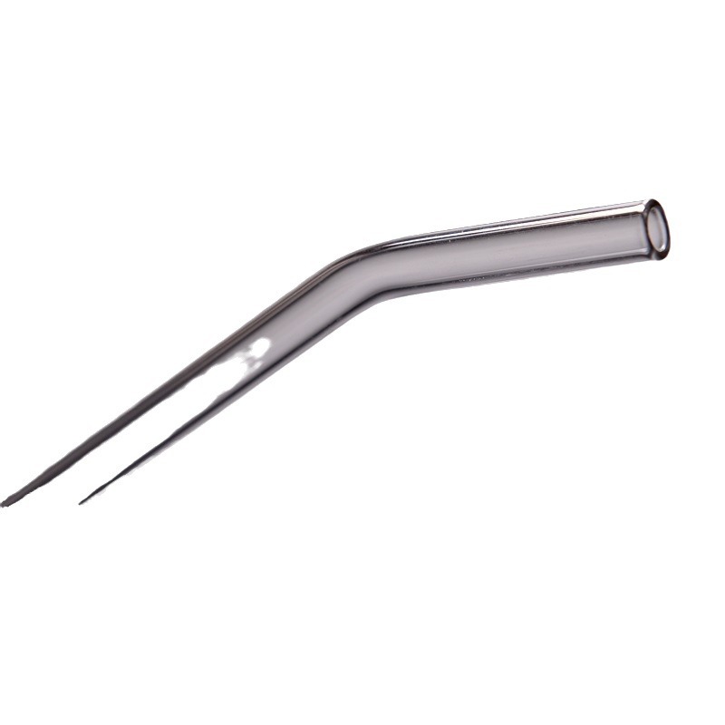 High borosilicate transparent glass straw straight bending set combination straw brush