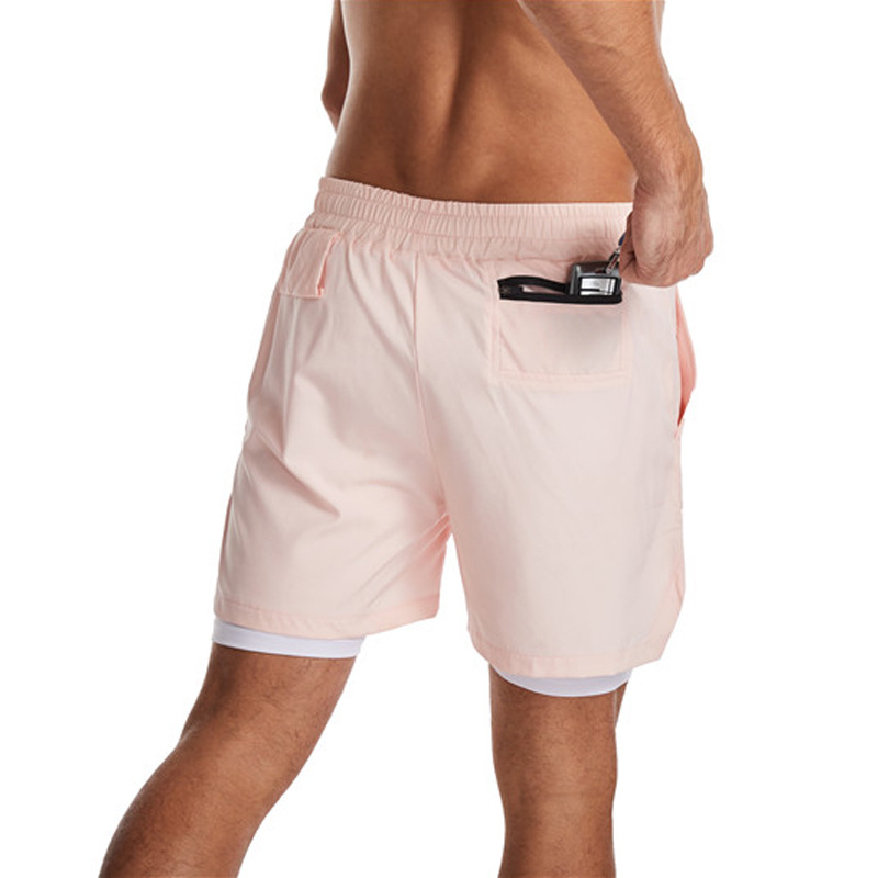 ADED summer new fashion woven double-layer shorts running fitness sports quick-drying breathable shorts men