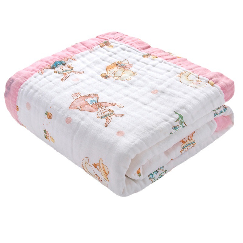 Class A Cotton Yarn Baby Quilt Blanket Spring and Autumn Summer Blanket Newborn Blanket Gauze Wrap Towels Children's Bath Towels