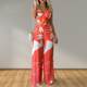 Amazon 2024 Cross-border Summer European and American Women's Personality Straight Pants Sexy Fashion Casual suit