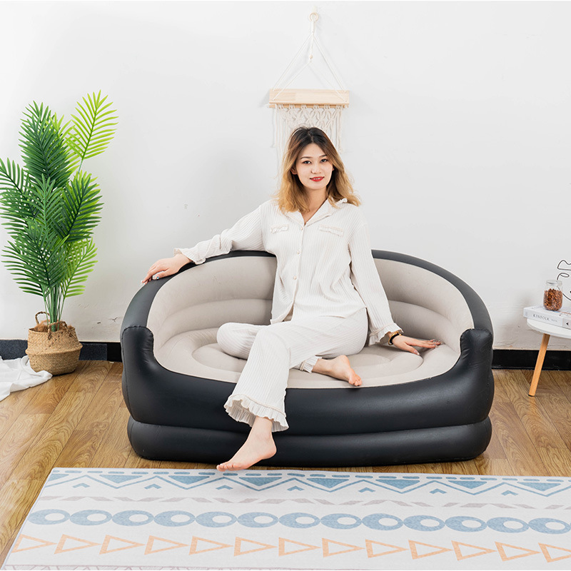 Inflatable Lazy Sofa Double Recliner New Lunch Break Extra Large Folding Leisure Sofa Backrest Armrest Sofa Seat
