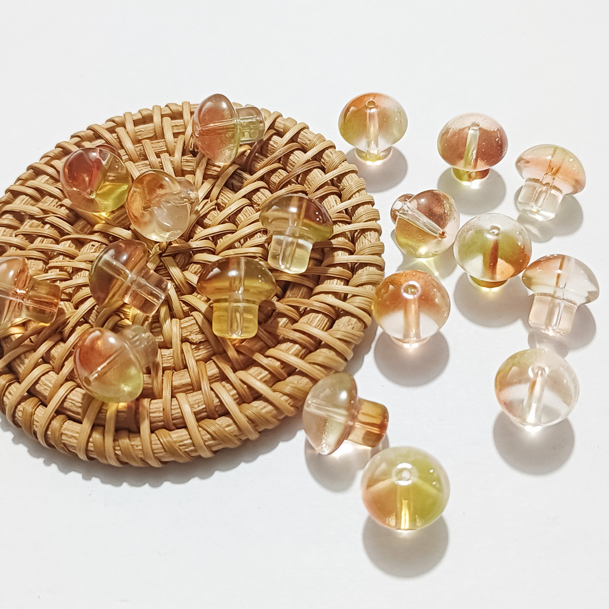 14mm cute small mushroom colored glaze diy accessories antique hairpin jelly colored colored colored glaze vintage hair accessories material