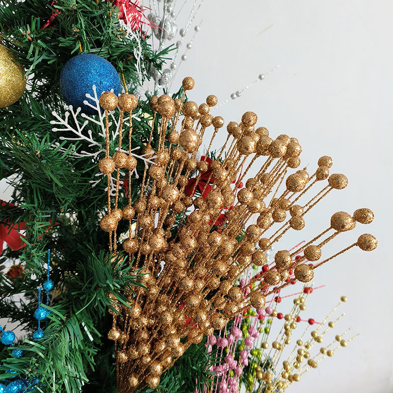 Christmas decoration simulation gold Berry pistachio gold ball bunches fake flowers hotel wedding decoration red fruit cross-border