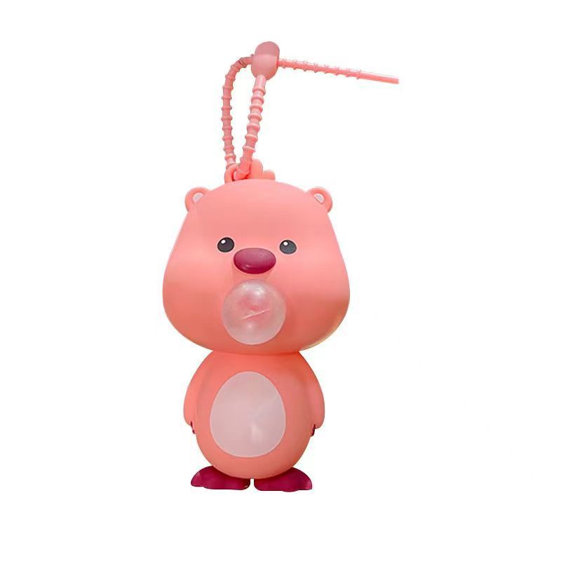 Ruby Spit Bubble Keychain Loopy Decompression Pinch Music Toy Beaver Schoolbag Hanging Cute Cartoon Doll