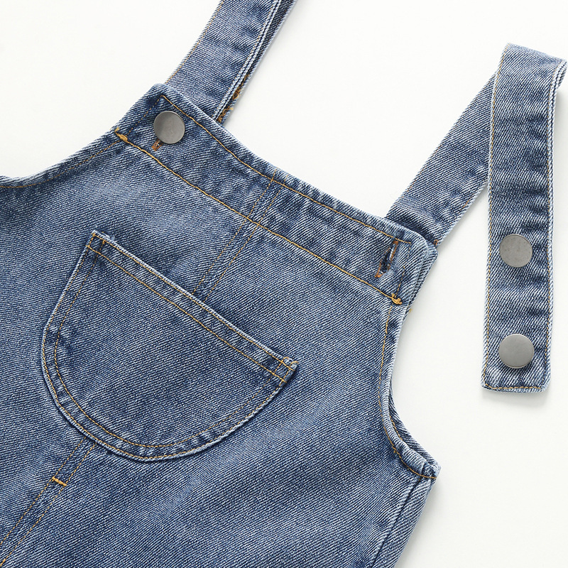 Baby's Denim Sling Pants Spring and Autumn Baby 0-3 Years Old Western Style Fashion Pants Boy's Cute Trousers Spring Korean Style