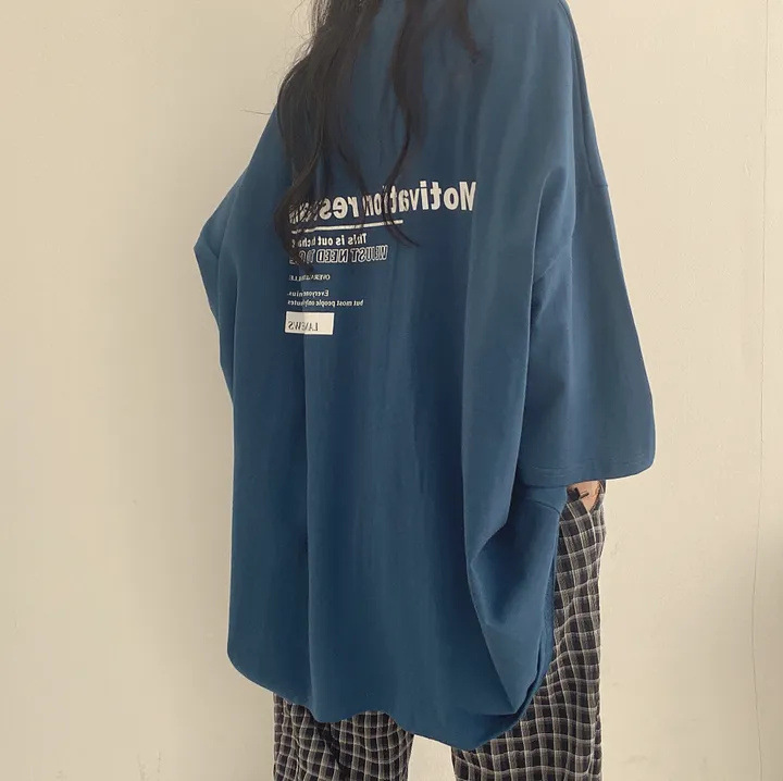 Cotton short sleeve T-shirt women's long summer Net popular loose Korean wholesale fashion brand long 2023 new Korea