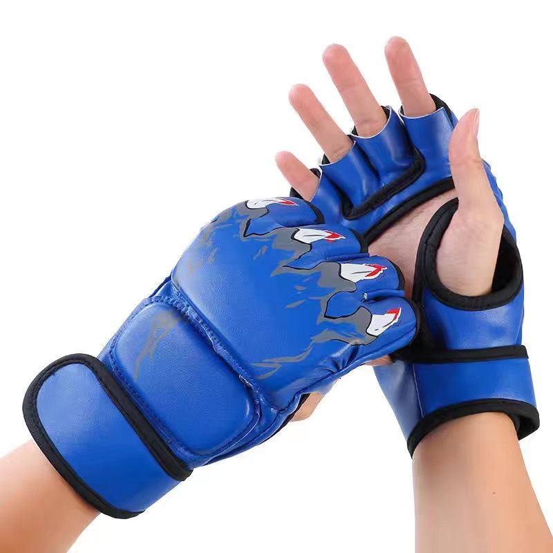 Sanda Boxing Fighting Training Gloves Actual Combat MMA Gloves Extra-large Thickened Wear-resistant Fitness Gloves_voghion.com