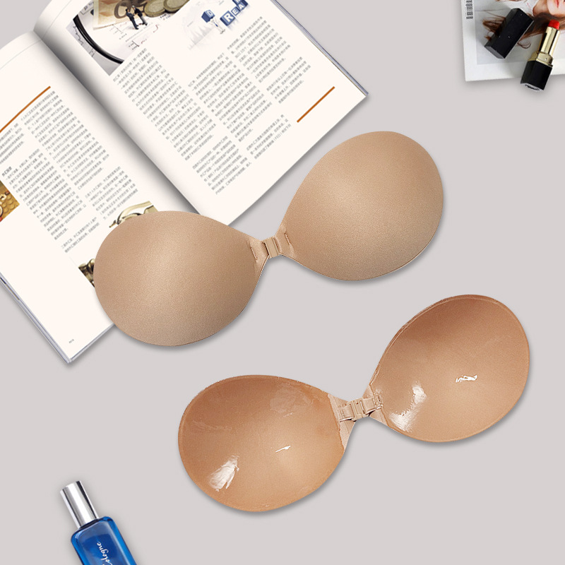 Factory spot Amazon explosions trimming European and American large size silicone bra round Cup gathered invisible chest patch