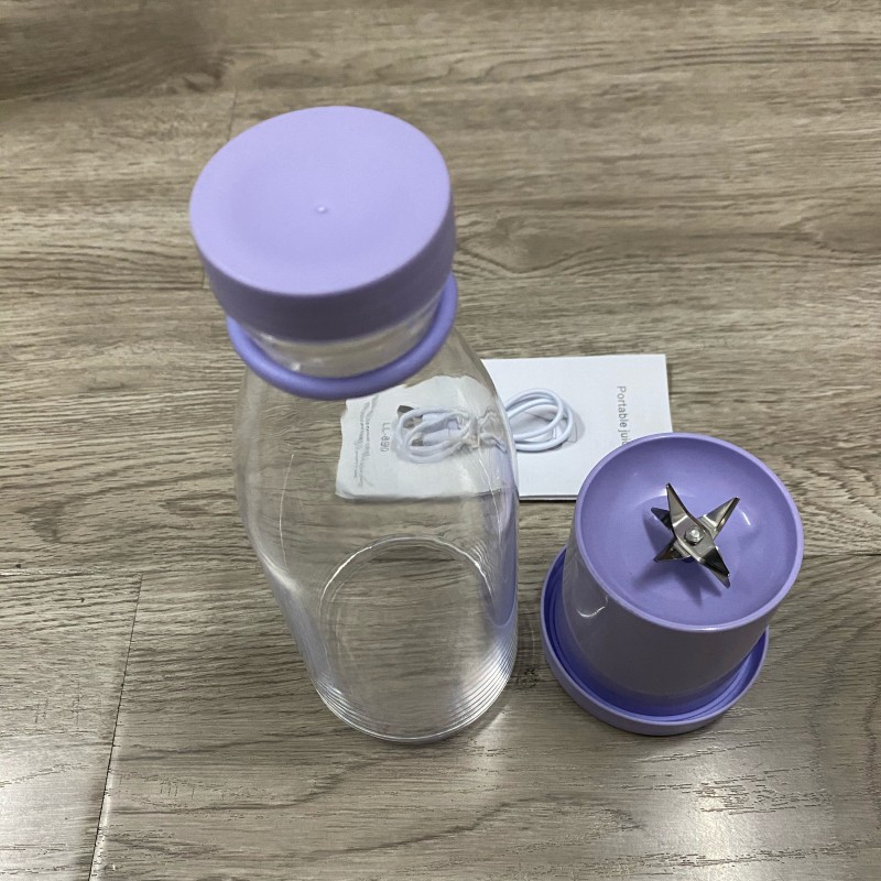 USB wireless charging wine bottle juicing Cup 6 leaf cutter head portable juicer juice cross-border household juicing Cup