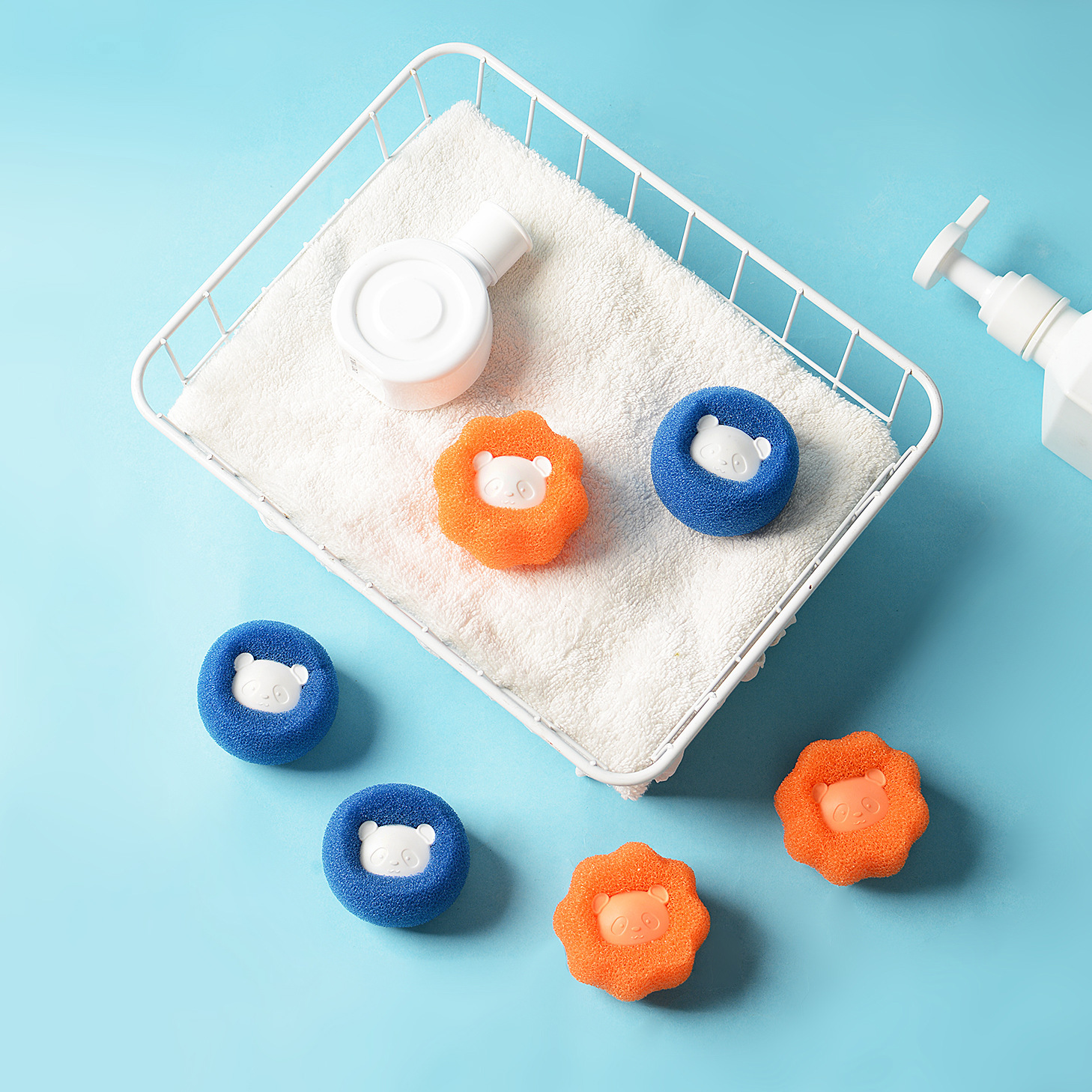 Washing Machine Hair Sticker Special Hair Removal Artifact Magic Sponge Laundry Ball Decontamination Anti-winding Hair Removal Bear