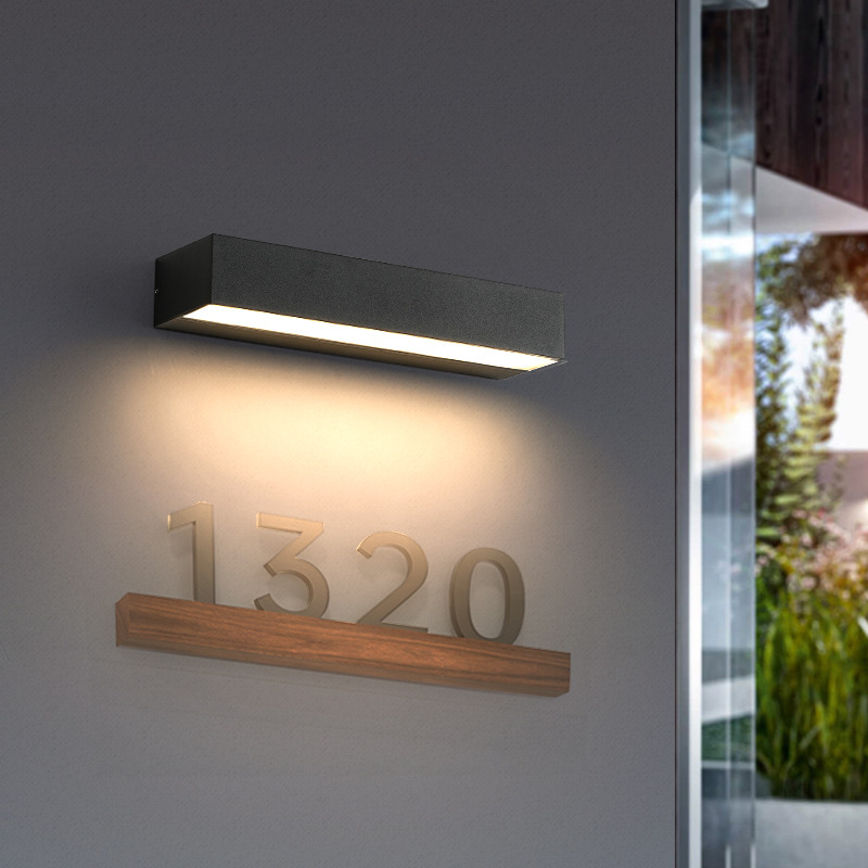 Cross-border outdoor long wall lamp waterproof Villa courtyard exterior wall lamp outdoor wall lamp balcony terrace signboard wall washing lamp