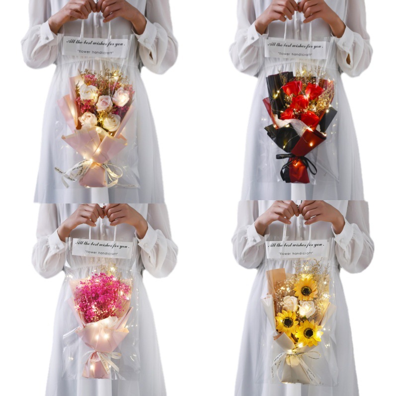 Tanabata gift for girlfriend creative stars sunflower bouquet soap flower rose stall Valentine's Day