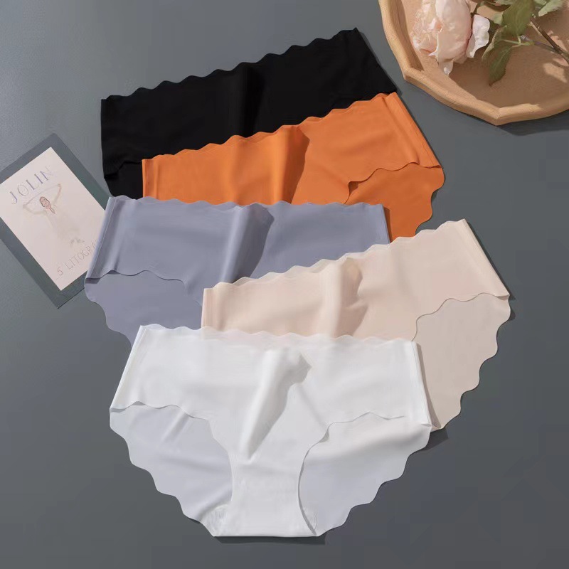 A piece of ice silk seamless waist underwear ladies wave hip belly pure sexy cute wholesale 313